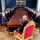 ... og statsråd. Kongen har ledet 1 098 statsråd i løpet av disse årene. Foto: Lise Åserud / NTB
